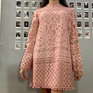 Pink lace dress